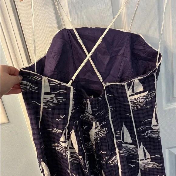 NWT Anthropologie Celadine Scallop Piped Mini Dress in Blue Motif, size XL - Picture 8 of 13